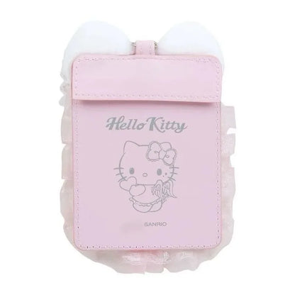 New Clear Hello Kitty Photocard Holder With Lolita Lace Bow Cute Kpop Idol Photo Card Protector ID/Bus Card Bag Case Pendant
