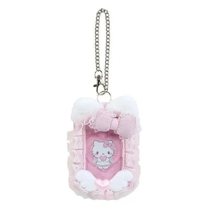 New Clear Hello Kitty Photocard Holder With Lolita Lace Bow Cute Kpop Idol Photo Card Protector ID/Bus Card Bag Case Pendant