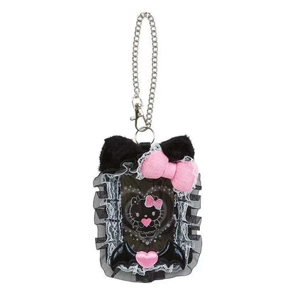 New Clear Hello Kitty Photocard Holder With Lolita Lace Bow Cute Kpop Idol Photo Card Protector ID/Bus Card Bag Case Pendant
